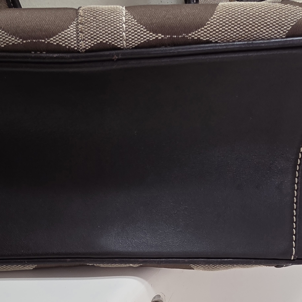 Authentic Coach Signature Canvas Tote Bag in Brown From JAPAN No Flaws Looks New - Picture 11 of 12